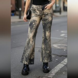 Michael Kors - Vintage - Rare Peice - Black And Cream Selma Flare Boot Cut Pants